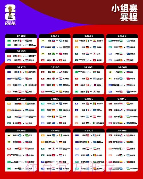 世界杯小组赛赛程在哪里看 世界杯小组赛赛程在哪里看