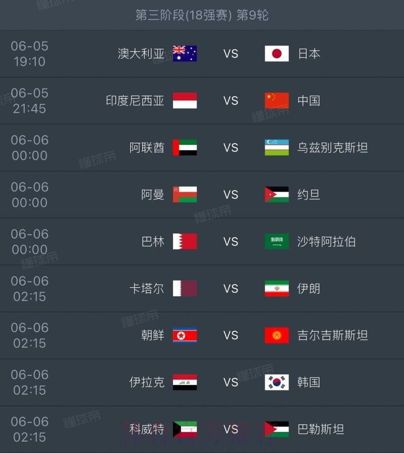 2026世界杯小组赛赛程今日